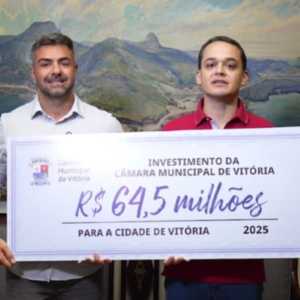Câmara de Vitória devolve mais de R$ 64,5 milhões aos cofres públicos