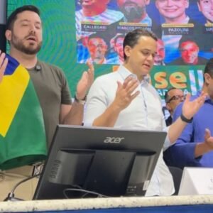“Débora do Batom” e anistia: Pazolini reforça bandeiras em evento da direita capixaba
