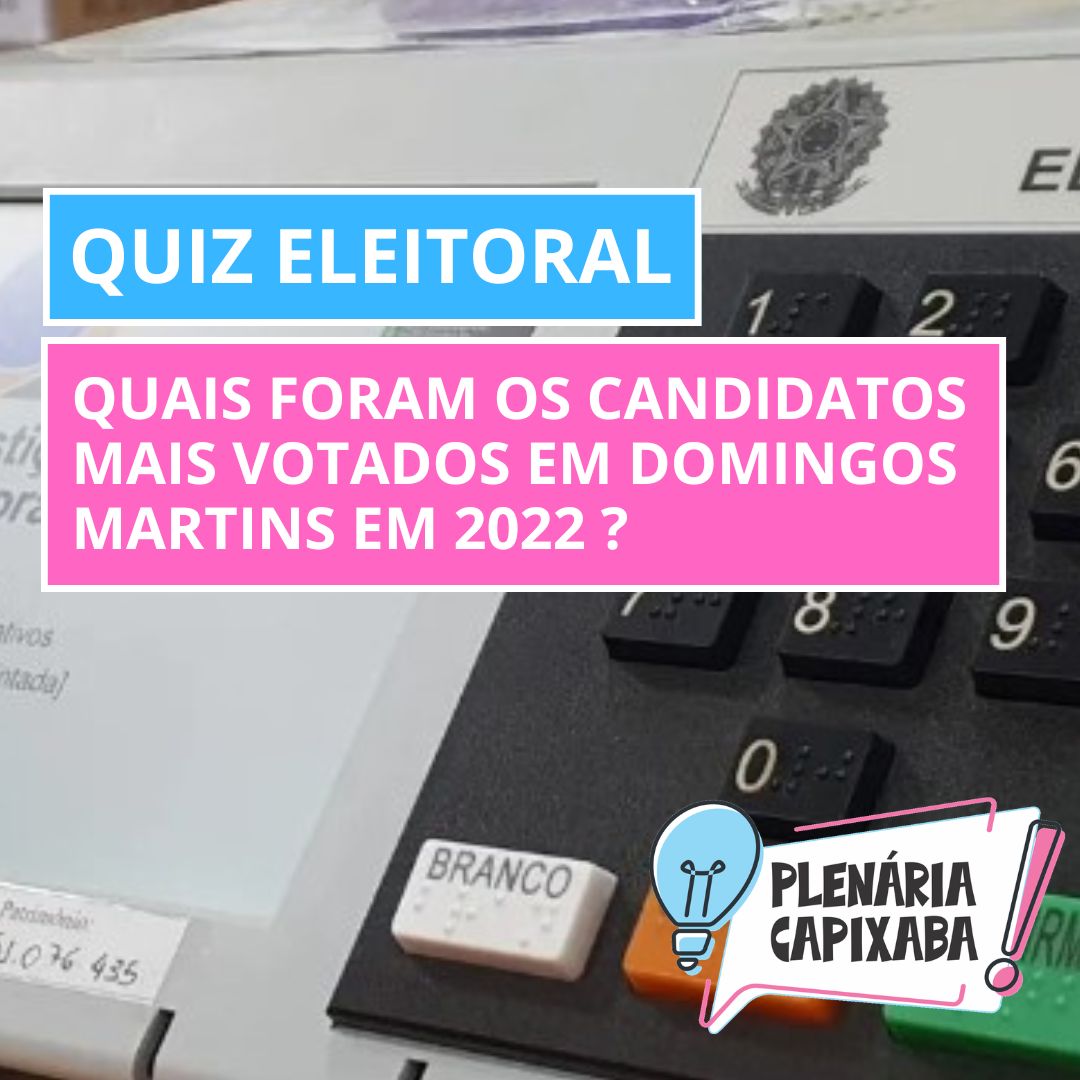 QUIZ ELEITORAL: Quais foram os candidatos mais votados em Domingos Martins em 2022 ?