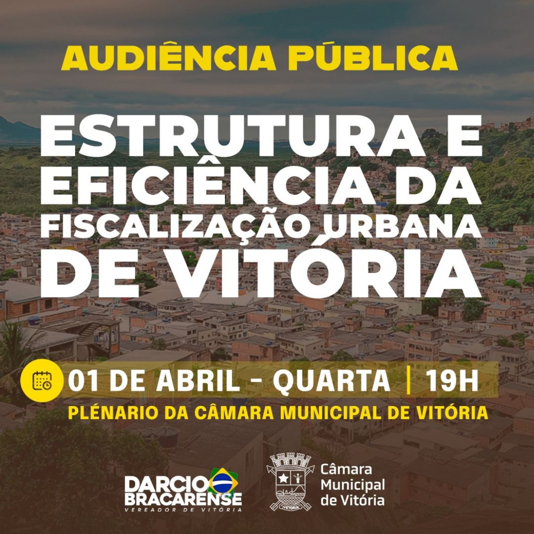 Audiência Pública debate a estrutura e a eficiência da fiscalização urbana de Vitória