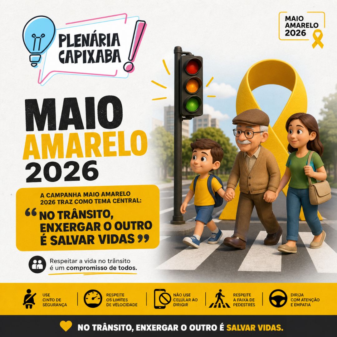 Maio Amarelo 2026 - "No trânsito, enxergar o outro é salvar vidas"