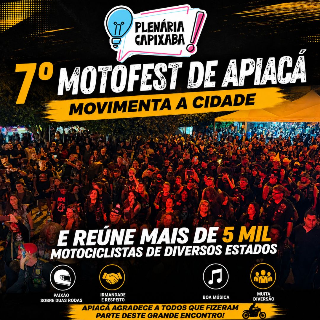 7º Motofest de Apiacá movimenta a cidade e reúne mais de 5 mil motociclistas de diversos estados