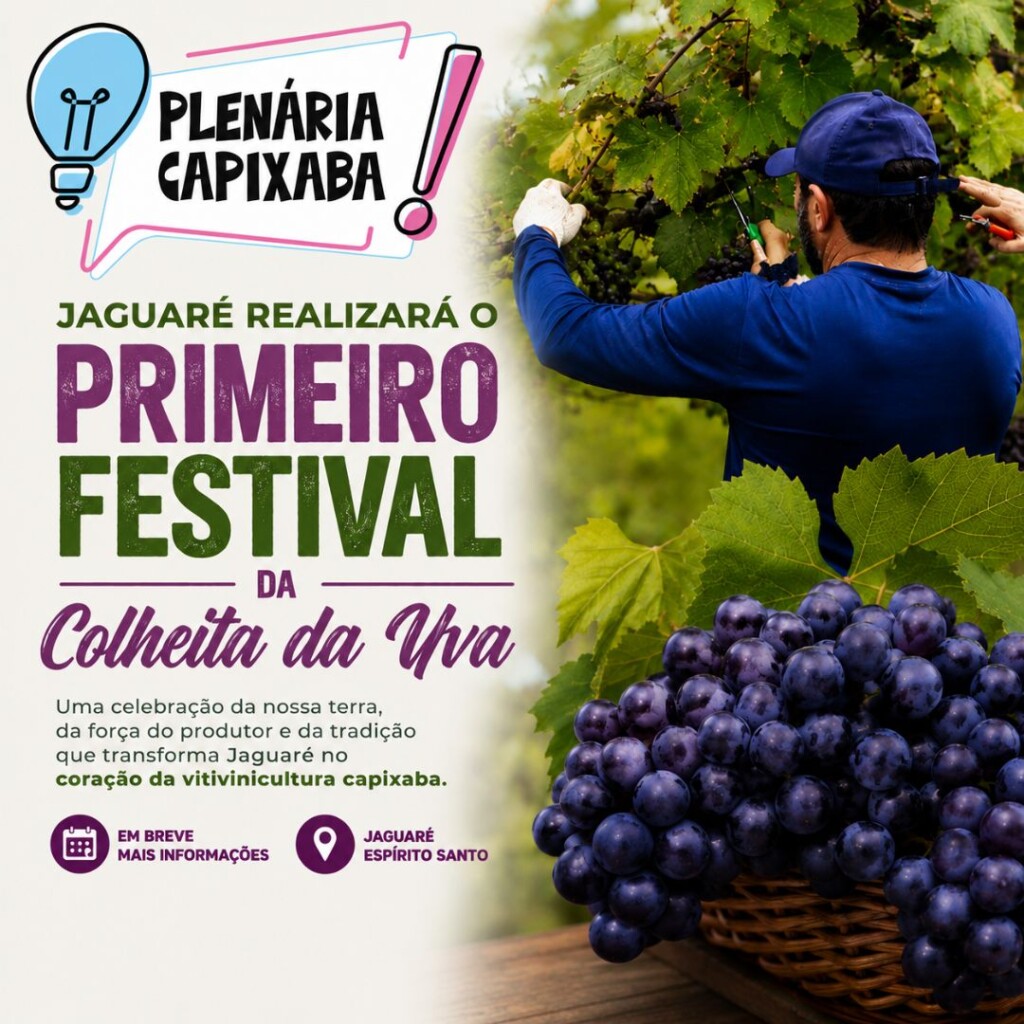 Jaguaré realizará o Primeiro Festival da Colheita da Uva
