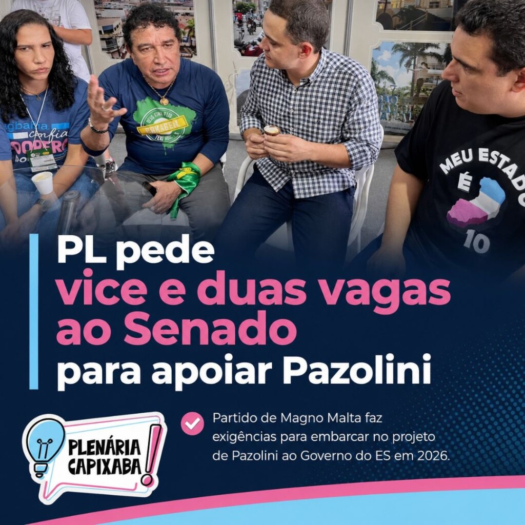 PL pede vice e duas vagas ao Senado para apoiar Pazolini
