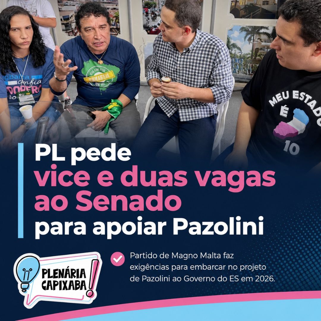 PL pede vice e duas vagas ao Senado para apoiar Pazolini