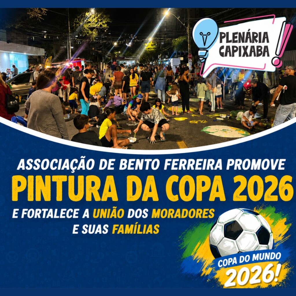 Associação de Bento Ferreira promove pintura da Copa 2026 e fortalece a união dos moradores e suas famílias