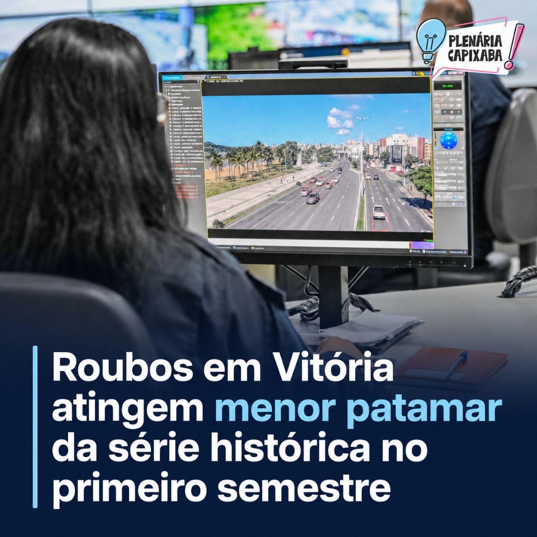 Roubos em Vitória atingem menor patamar da série histórica no primeiro semestre