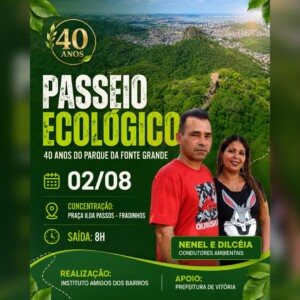 Vitória: Parque da Fonte Grande celebra 40 anos com Caminhada gratuita das Comunidades