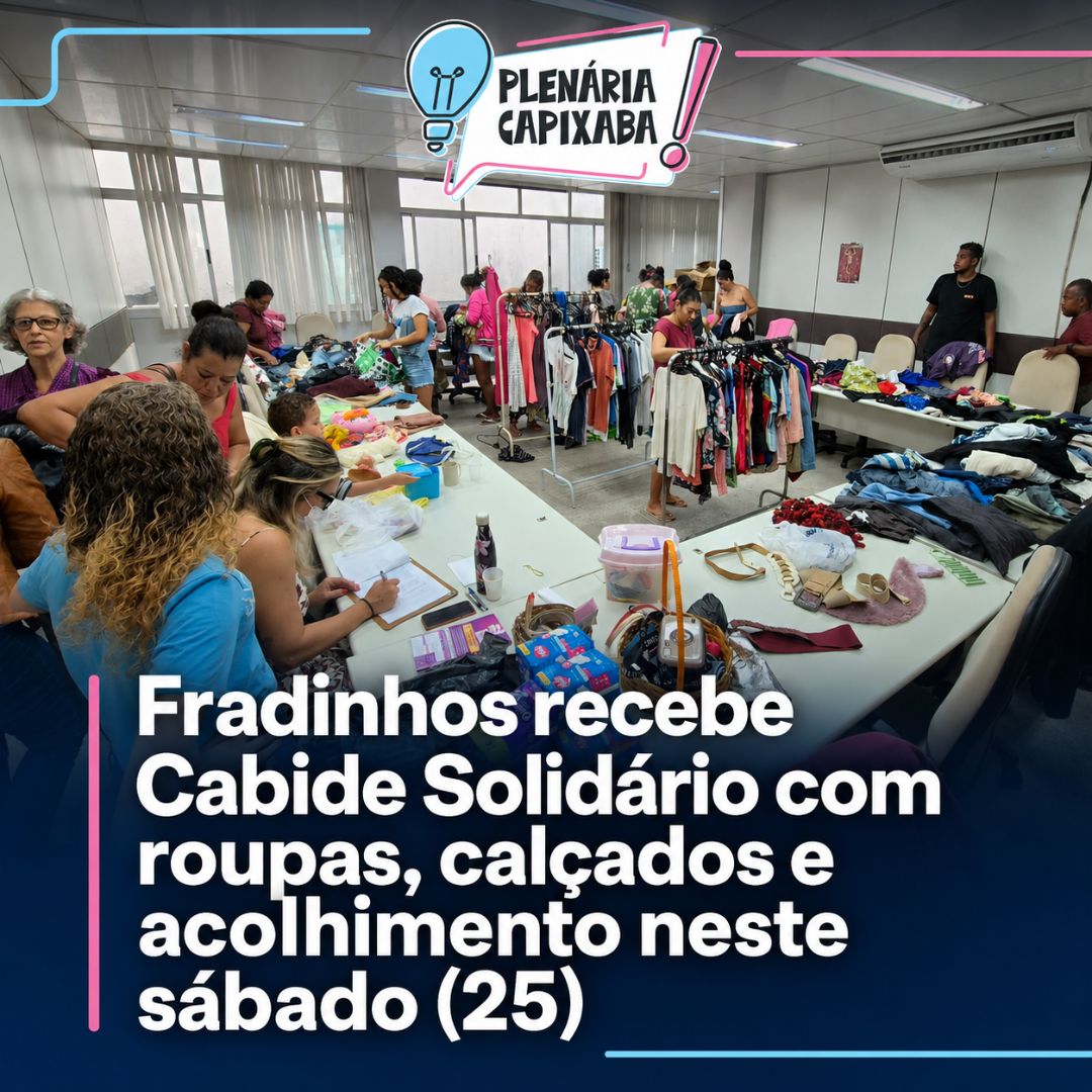 Fradinhos recebe Cabide Solidário com roupas, calçados e acolhimento neste sábado (25)
