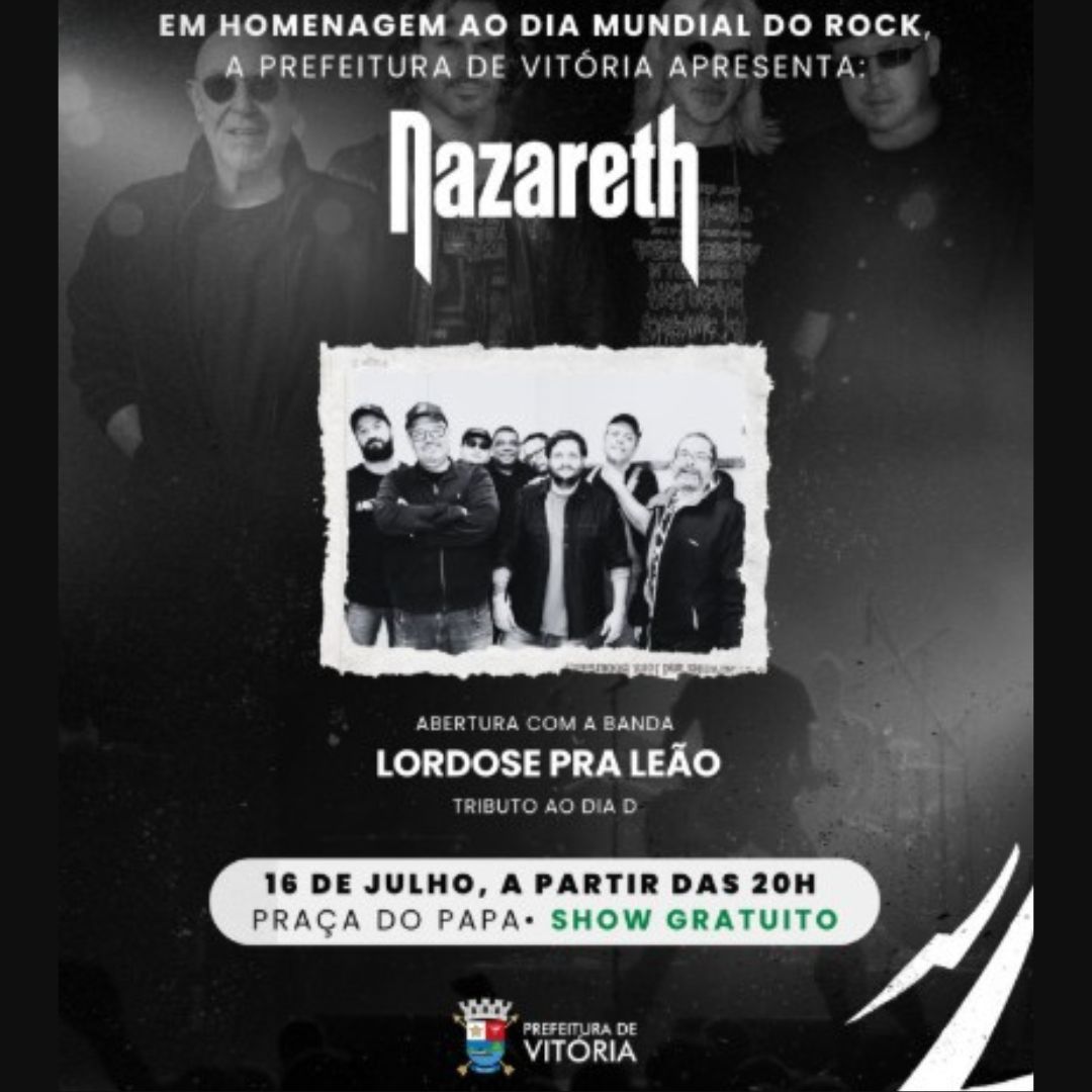 Vitória se transforma na capital do rock com Nazareth e Lordose pra Leão em noite histórica