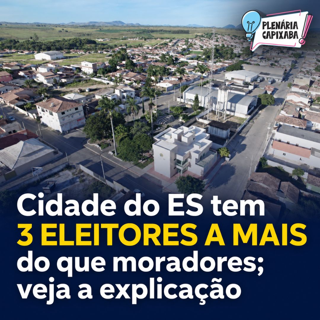 Cidade do ES tem 3 eleitores a mais do que moradores; veja a explicação
