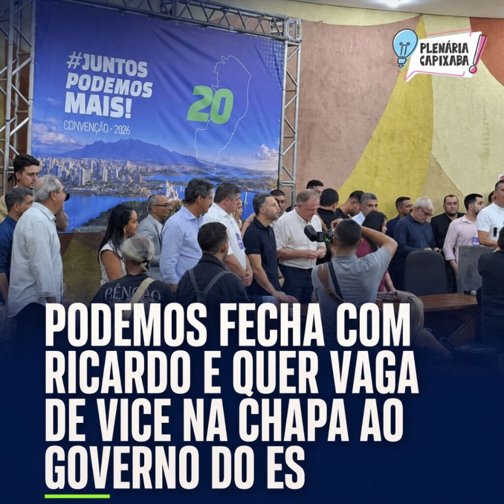 Podemos fecha com Ricardo e quer vaga de vice na chapa ao governo do ES