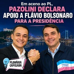 Em aceno ao PL, Pazolini declara apoio a Flávio Bolsonaro para a Presidência