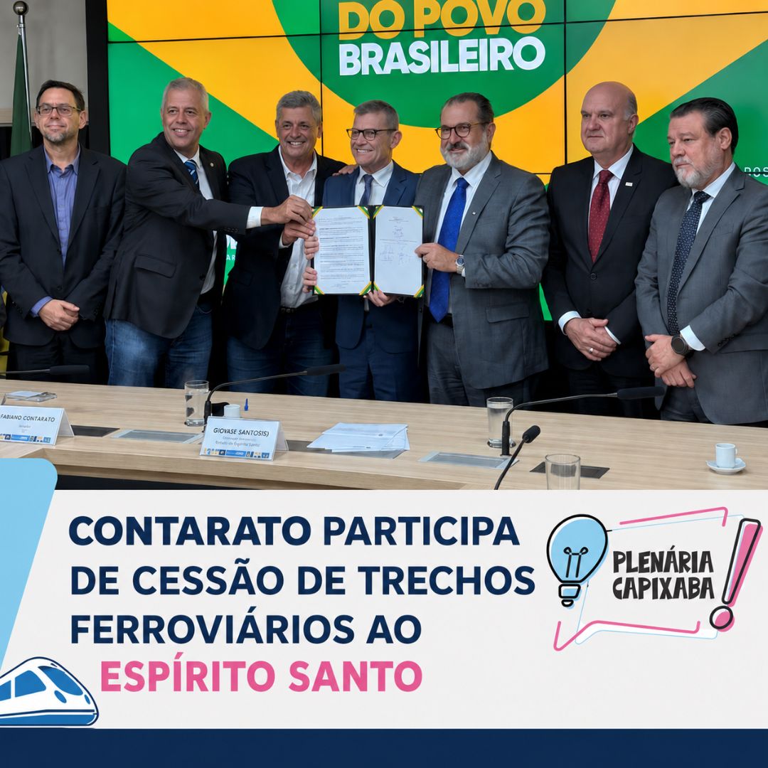 Contarato participa de cessão de trechos ferroviários ao Espírito Santo