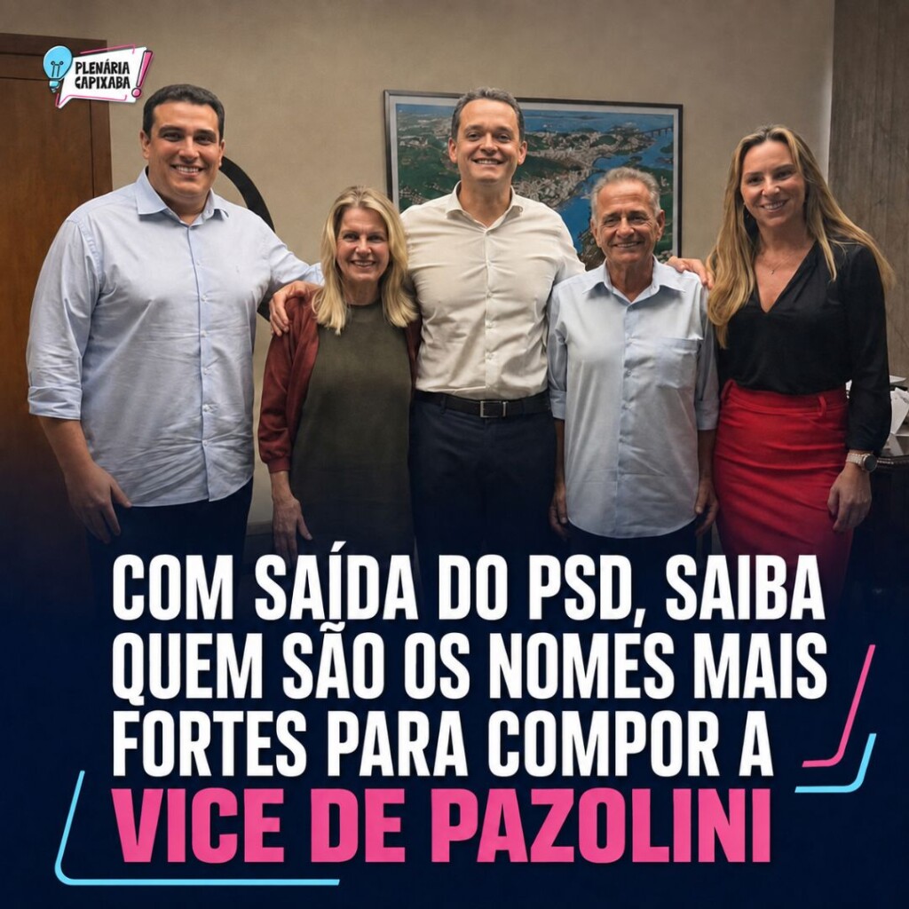 Com saída do PSD, saiba quem são os nomes mais fortes para compor a vice de Pazolini