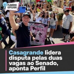 Casagrande lidera disputa pelas duas vagas ao Senado, aponta Perfil
