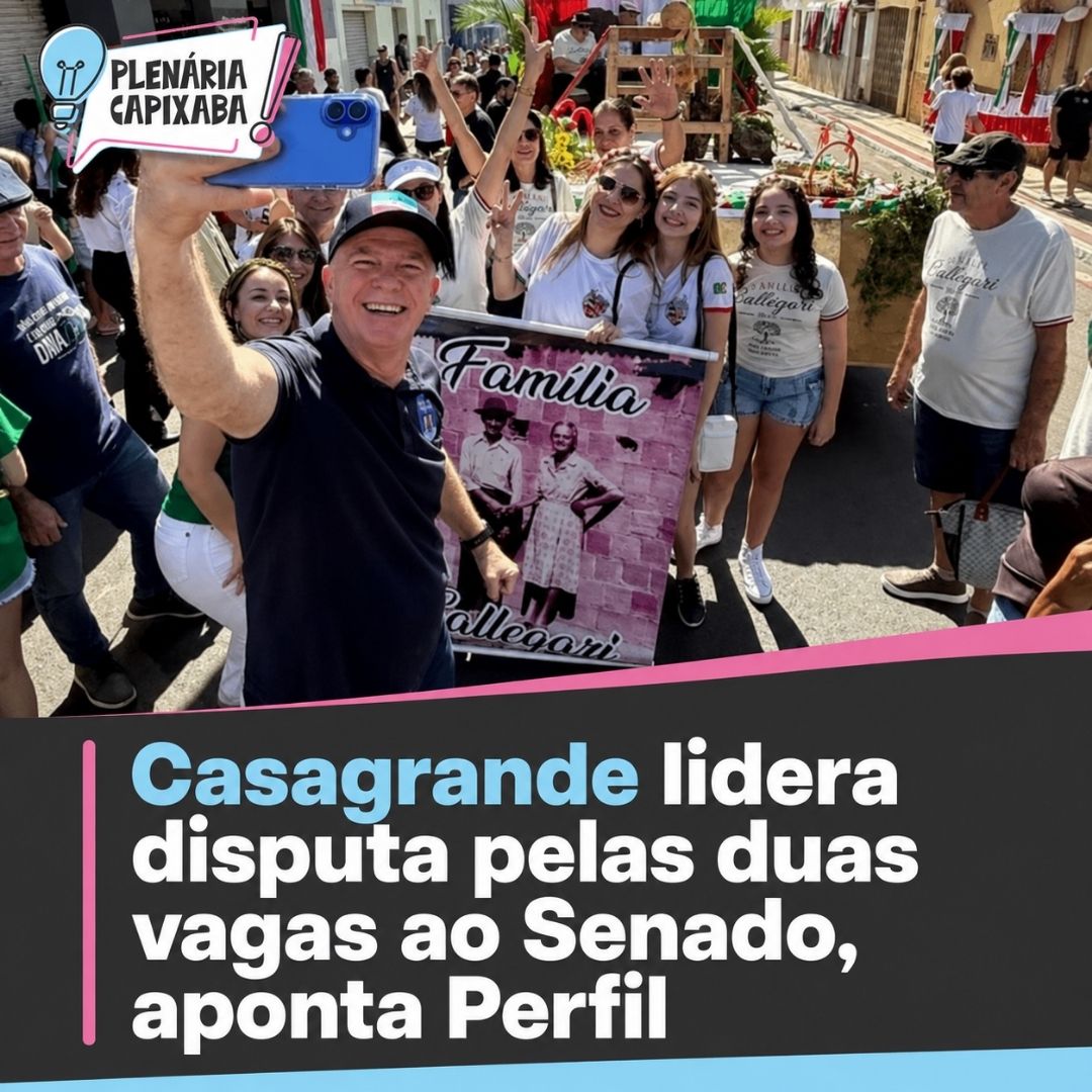 Casagrande lidera disputa pelas duas vagas ao Senado, aponta Perfil