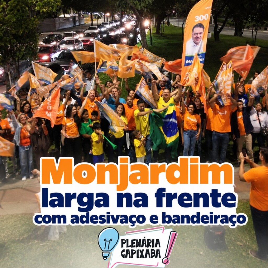 Monjardim larga na frente com adesivaço e bandeiraço
