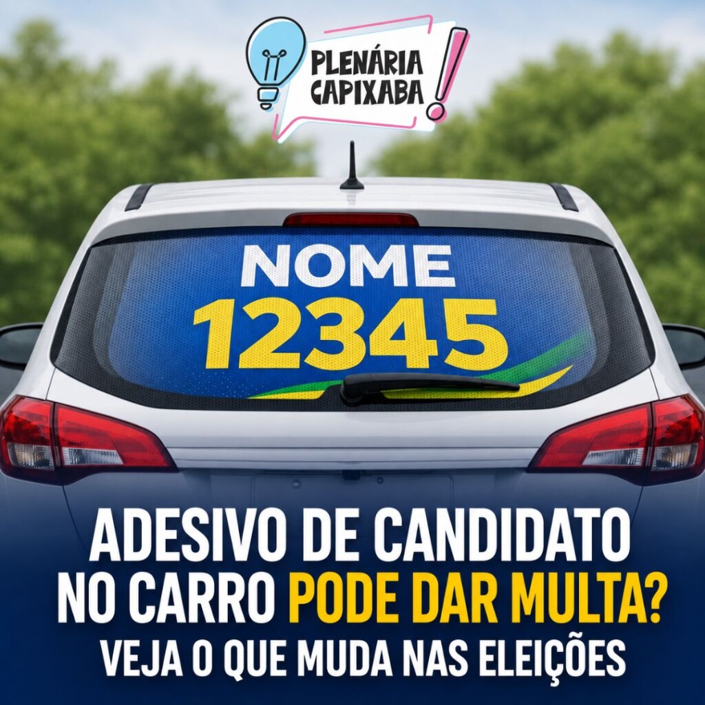 Adesivo de candidato no carro pode dar multa? Veja o que muda nas eleições