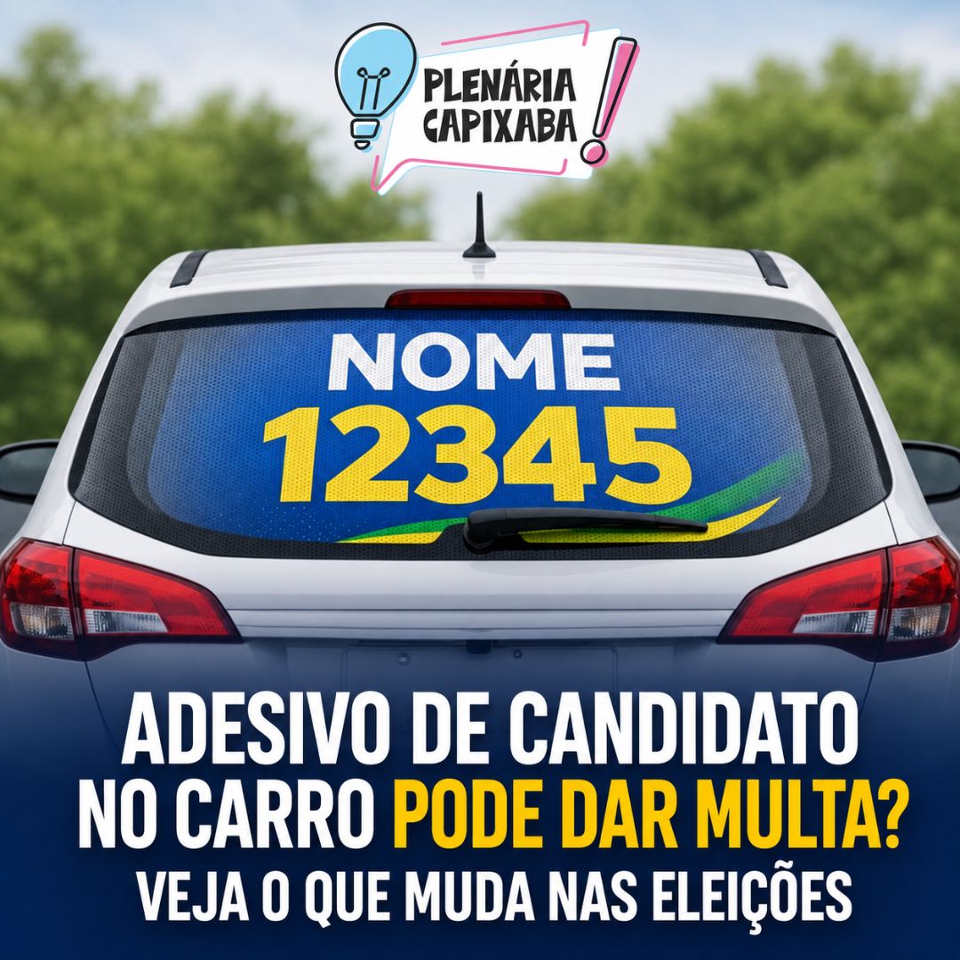 Adesivo de candidato no carro pode dar multa? Veja o que muda nas eleições