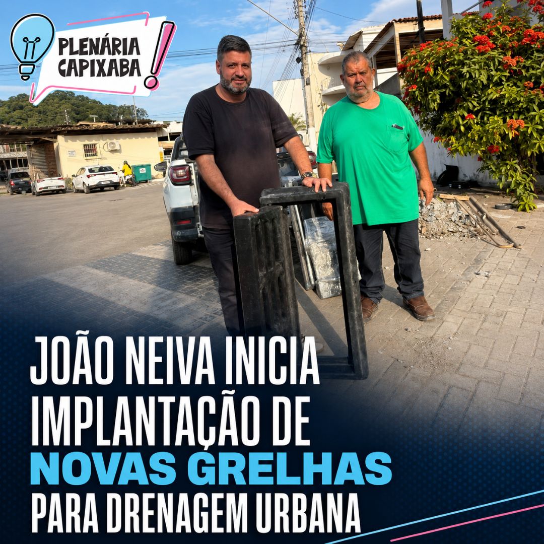 João Neiva inicia implantação de novas grelhas para drenagem urbana
