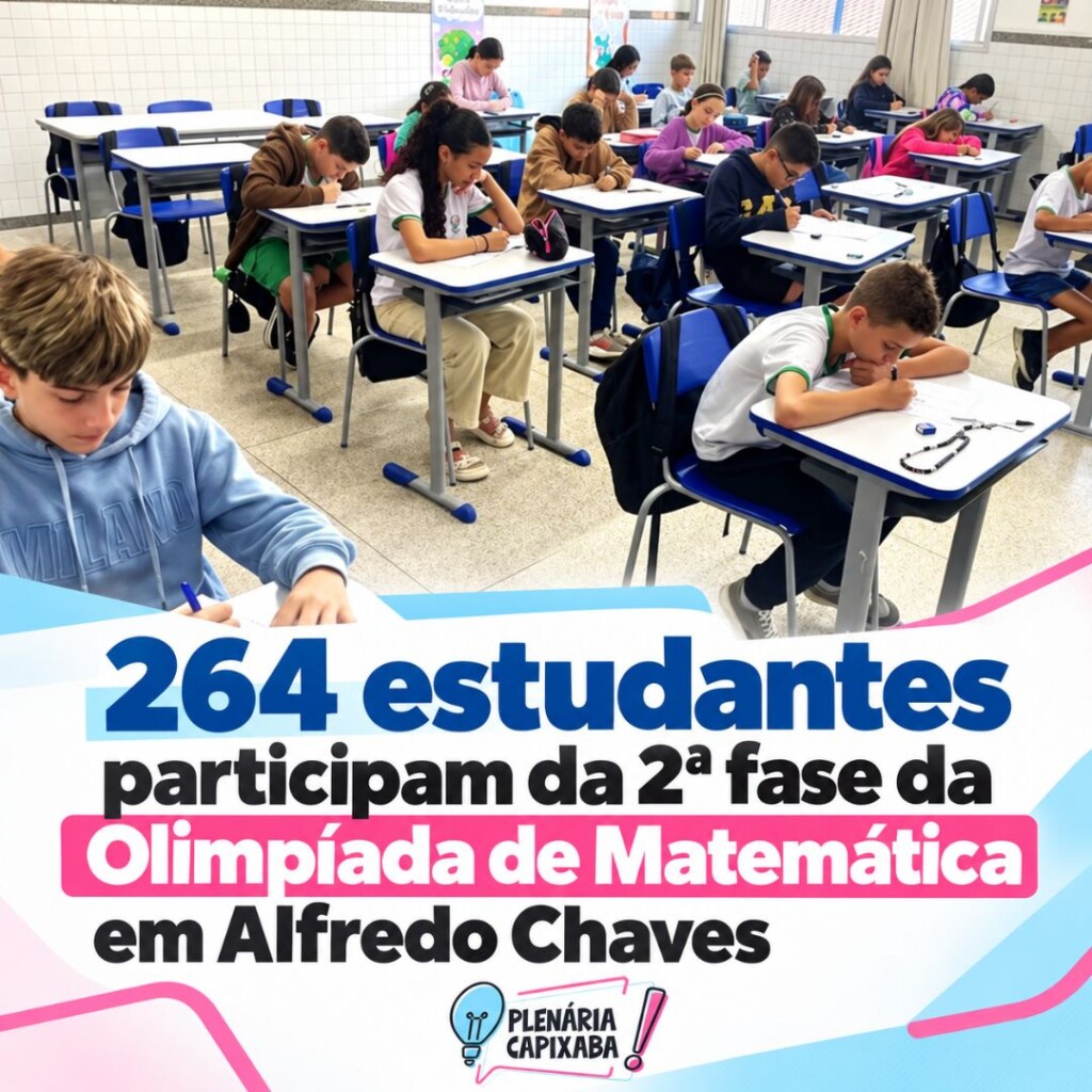 264 estudantes participam da 2ª fase da Olimpíada de Matemática em Alfredo Chaves