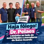 Haja fôlego! Dr. Pelaes caminha ao lado de autoridades e moradores de Baixo Guandu