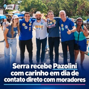 Serra recebe Pazolini com carinho em dia de contato direto com moradores