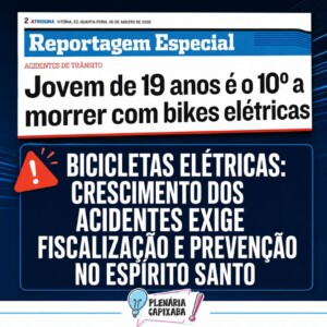 Bicicletas elétricas: crescimento dos acidentes exige fiscalização e prevenção no Espírito Santo