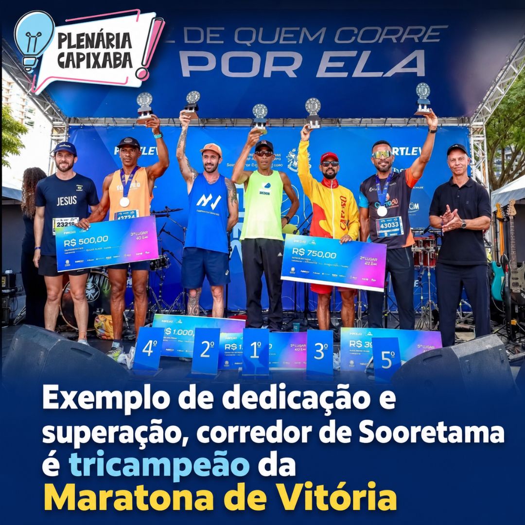 Exemplo de dedicação e superação, corredor de Sooretama é tricampeão da Maratona de Vitória