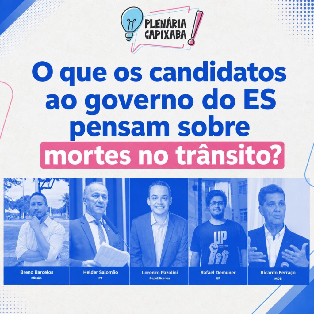 O que os candidatos ao governo do ES pensam sobre mortes no trânsito?