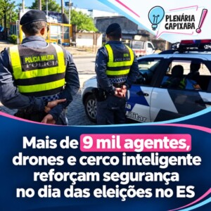Mais de 9 mil agentes, drones e cerco inteligente reforçam segurança no dia das eleições no ES