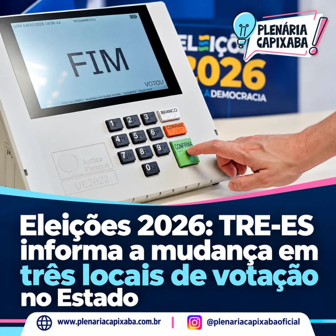 Eleições 2026: TRE-ES informa a mudança em três locais de votação no Estado