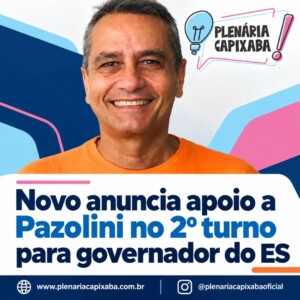 Novo anuncia apoio a Pazolini no 2º turno para governador do ES