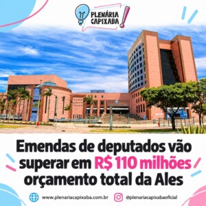 Emendas de deputados vão superar em R$ 110 milhões orçamento total da Ales