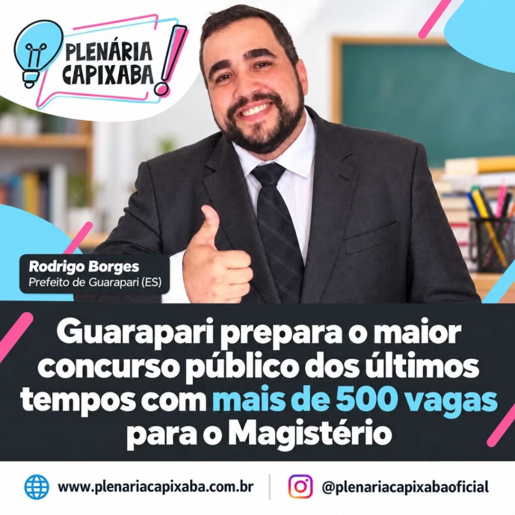 Guarapari prepara o maior concurso público dos últimos tempos com mais de 500 vagas para para o Magistério