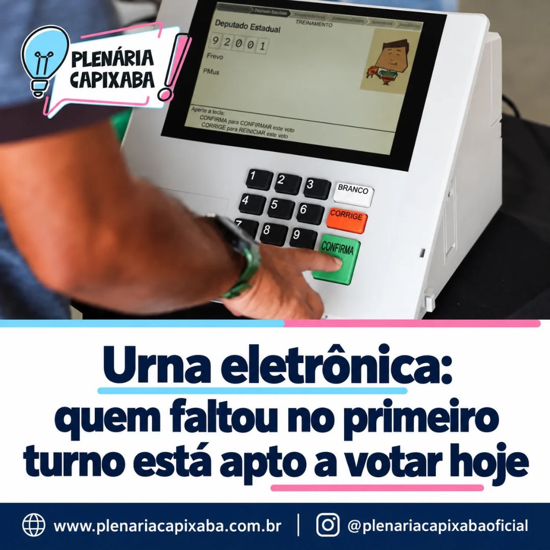 639 mil não compareceram no primeiro turno, mas estão liberados para votar hoje