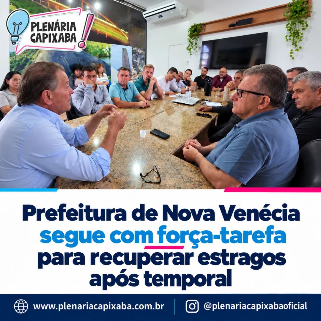 Prefeitura de Nova Venécia segue com força-tarefa para recuperar estragos após temporal