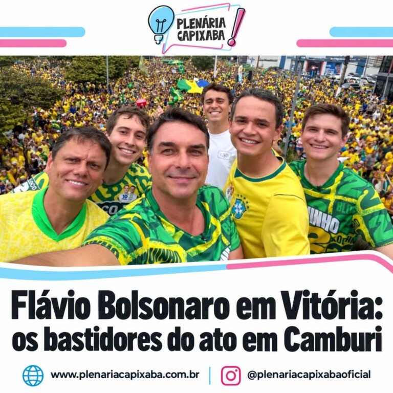 Flávio Bolsonaro em Vitória: os bastidores do ato em Camburi