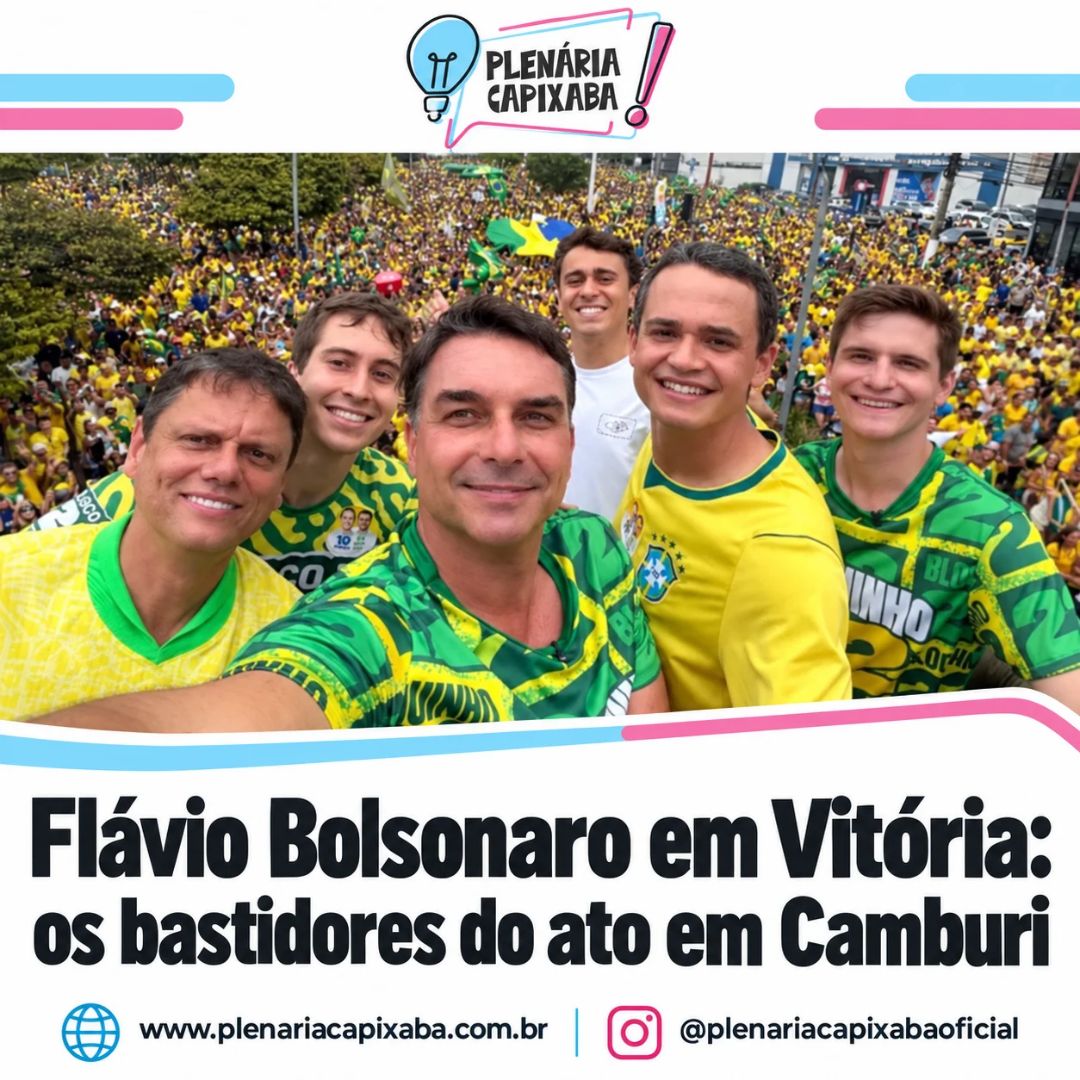 Flávio Bolsonaro em Vitória: os bastidores do ato em Camburi