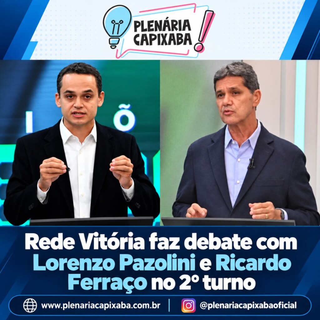 Rede Vitória faz debate com Lorenzo Pazolini e Ricardo Ferraço no 2º turno